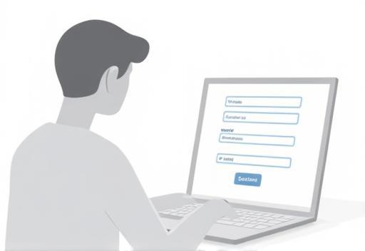 Persona che compila un modulo online